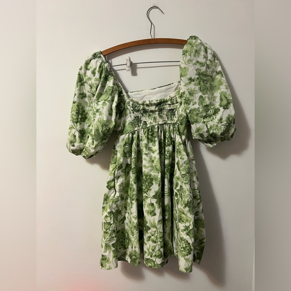 Abercrombie and Fitch Emerson Poplin Puff Sleeve Dress - Picture 3 of 3